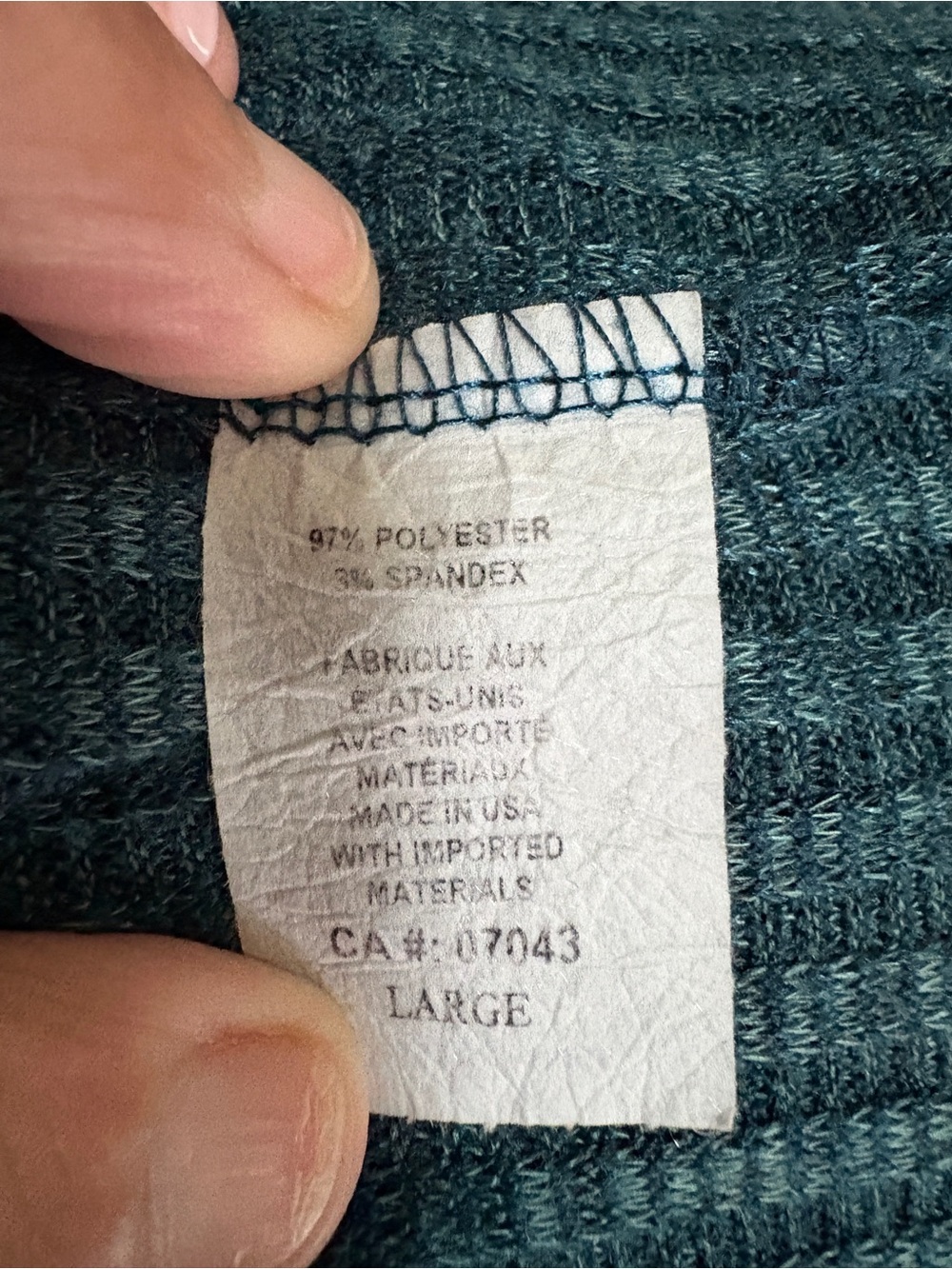 Olivia Rae Long Open-Front Ribbed Cardigan - Teal Green - Picture 7 of 8